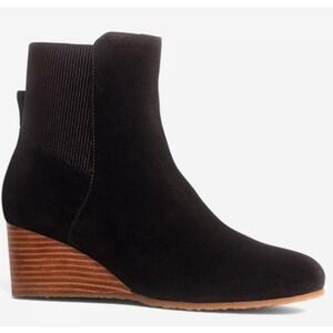 Anthony‎ Veer Size 8 Black Suede Wedge Ankle Boots NEW Lopez Bootie